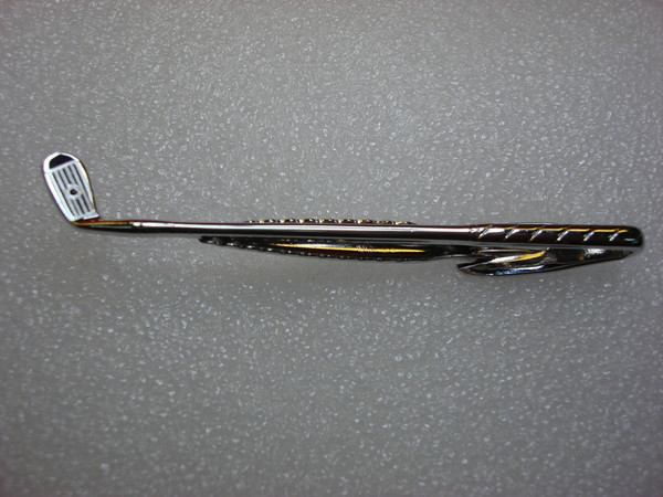 Vintage Hickok Silver Tone Golf Club Tie Clip - #127 (2 1/4