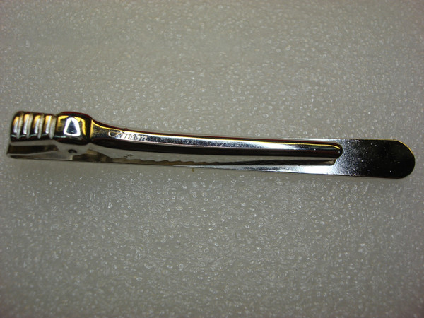 Vintage Anson Silver Tone Tie Clip with Intricate Design - 2.5 Inches #130