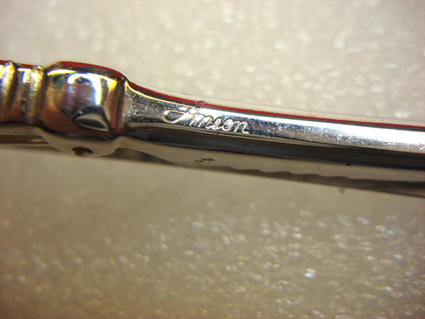 Vintage Anson Silver Tone Tie Clip with Intricate Design - 2.5 Inches #130