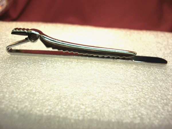 Vintage Anson Silver Tone Tie Clip with Intricate Design - 2.5 Inches #130