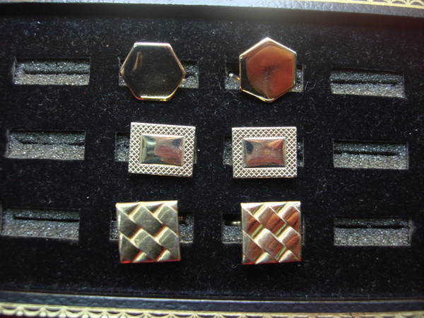 Vintage Gold Tone Cufflinks - 3 Pairs Set | Estate Jewelry Gifts
