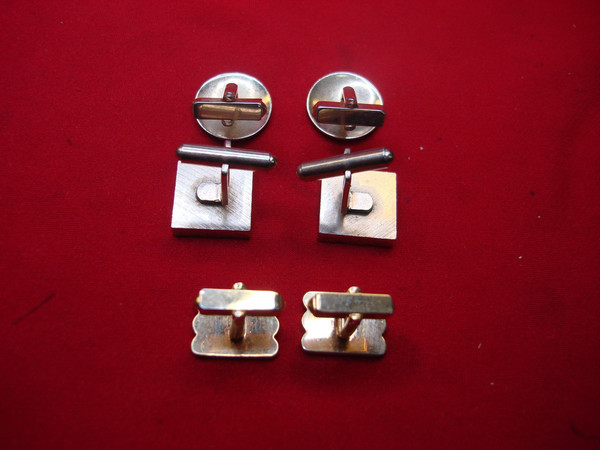 Vintage Gold-Tone Cufflinks - Set of 3 Pairs | Timeless Style