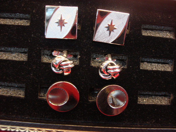 Vintage Silver-Tone Cufflinks Set (3 Pairs) - Unique & Classic Style