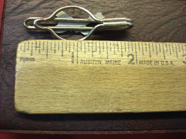 Vintage Dornier Flying Boat Tie Clip - 1920s Silver Tone with Red, White & Blue Enamel #151
