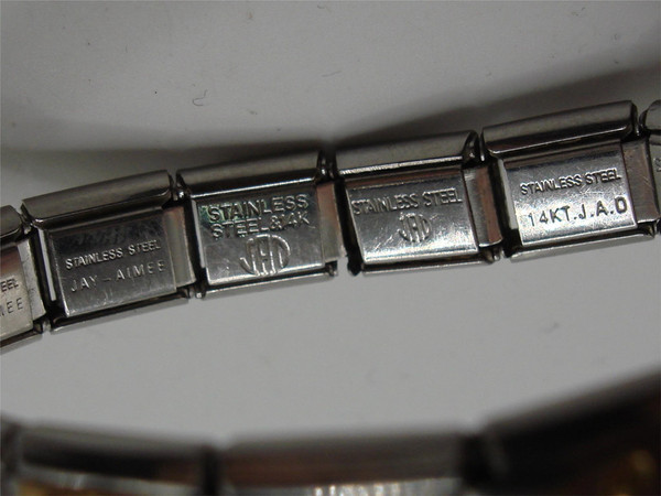 Nomination Italy 14K & 18K Gold Accents Bracelet - Stainless Steel, Engraved Family Design