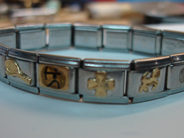 Nomination Italy 14K & 18K Gold Accents Bracelet - Stainless Steel, Engraved Family Design