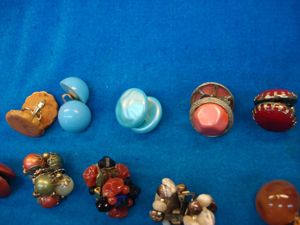 Vintage Clip-On Earrings Lot of 15 Pairs - Estate Jewelry Collection
