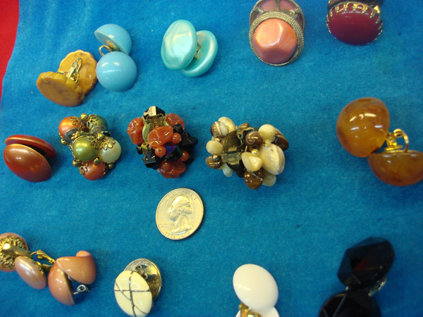 Vintage Clip-On Earrings Lot of 15 Pairs - Estate Jewelry Collection