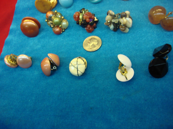 Vintage Clip-On Earrings Lot of 15 Pairs - Estate Jewelry Collection