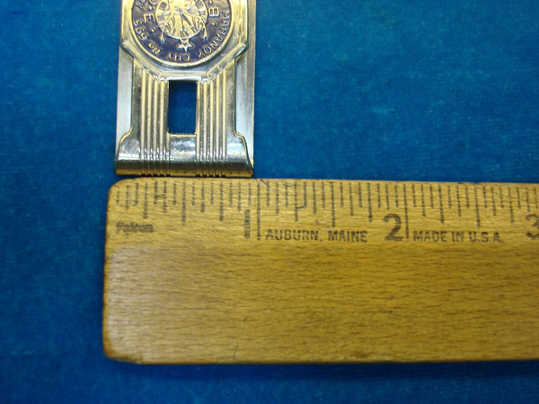 Vintage Elks Lodge 695 Money Clip - Mahanoy City PA 50th Anniversary (1951) Silver Metal