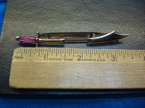 Vintage Gold Tone Tie Clip with Sword Fish Design - Unique Men's Accessory #153