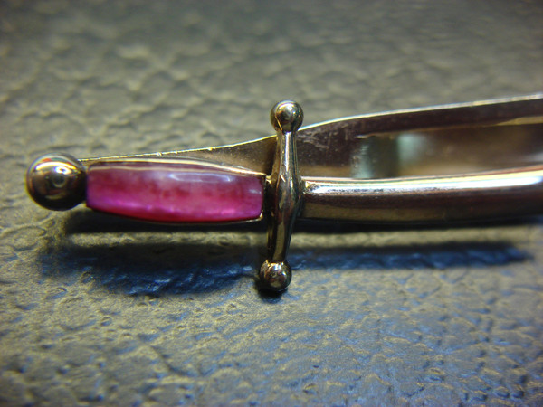 Vintage Gold Tone Tie Clip with Sword Fish Design - Unique Men's Accessory #153