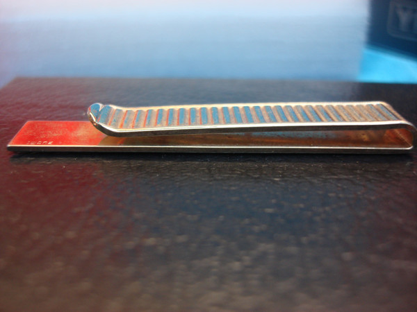 Vintage Gold Tone Tie Clip with Alligator Accents - 2.5 Inches #154