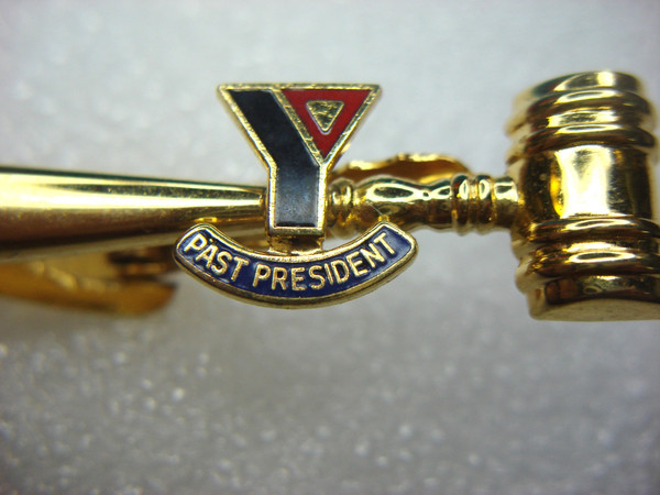 Vintage Gold Tone YMCA Past President Tie Clip - Collectible Mens Accessories #171