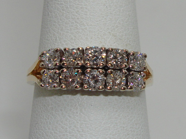 Gorgeous 14K Gold Diamond Wedding Band Ring (Size 7) - PSP, 96pts 