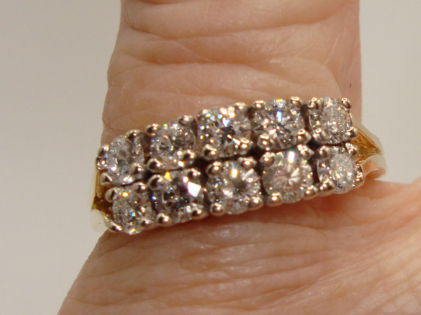 Gorgeous 14K Gold Diamond Wedding Band Ring (Size 7) - PSP, 96pts 