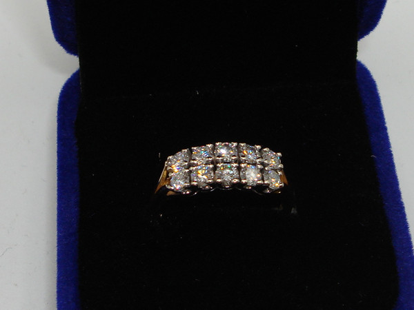Gorgeous 14K Gold Diamond Wedding Band Ring (Size 7) - PSP, 96pts 