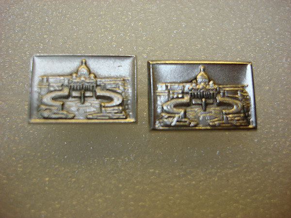 Vintage Silver Tone Cufflinks - St. Peter's Square & Basilica - Italy Souvenir Gifts