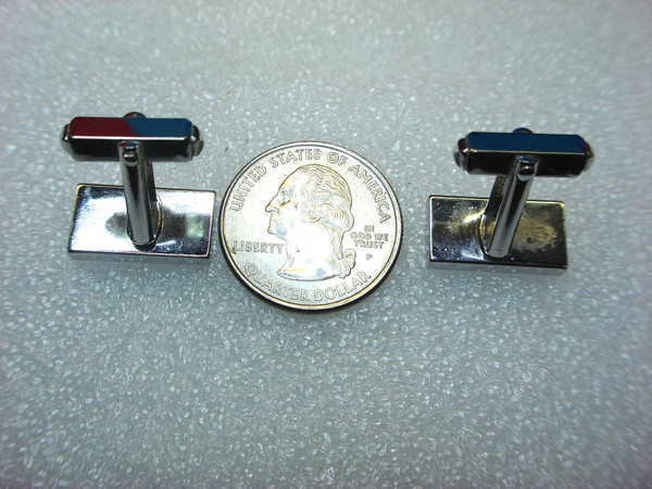Vintage Silver-Tone Cufflinks with'G' Initial - Smaller Size, Nice Condition #179