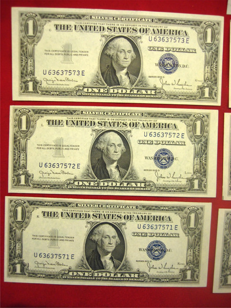 Series 1935-D $1 Silver Certificates - 10 Consecutive Lot (CU)