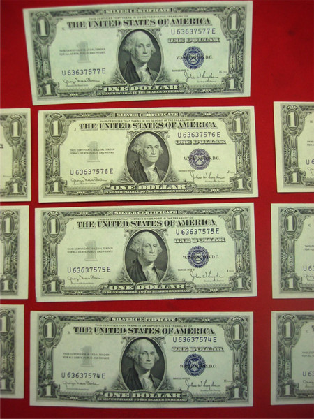 Series 1935-D $1 Silver Certificates - 10 Consecutive Lot (CU)