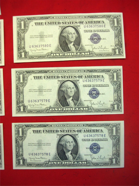 Series 1935-D $1 Silver Certificates - 10 Consecutive Lot (CU)