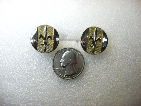 Vintage Gold & Silver Fleur-de-lis Cufflinks - Elegant Mens Accessories #187