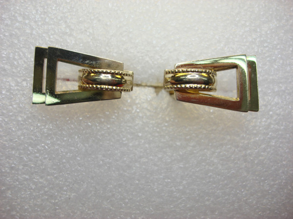 Vintage Gold-Tone Cufflinks | Intriguing Design | Excellent Condition #189