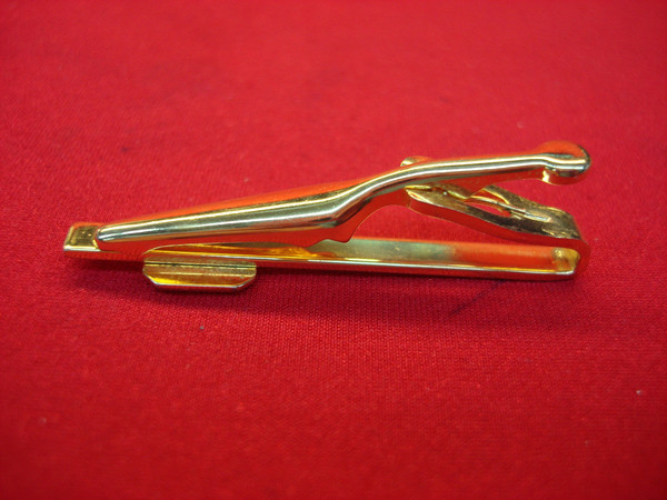 Vintage Gold-Tone Tie Clip with Engraved'H' - 2 Inch, Unique Gift for Him