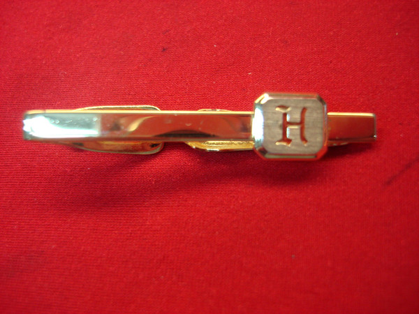 Vintage Gold-Tone Tie Clip with Engraved'H' - 2 Inch, Unique Gift for Him