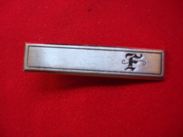 Vintage Gold-Tone Tie Clip with Unique'F' Design - 1.75