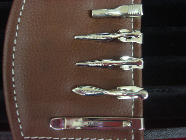 Vintage Silver Tone Tie Clips (5-Pack) - Unique Designs, Pre-Owned Condition