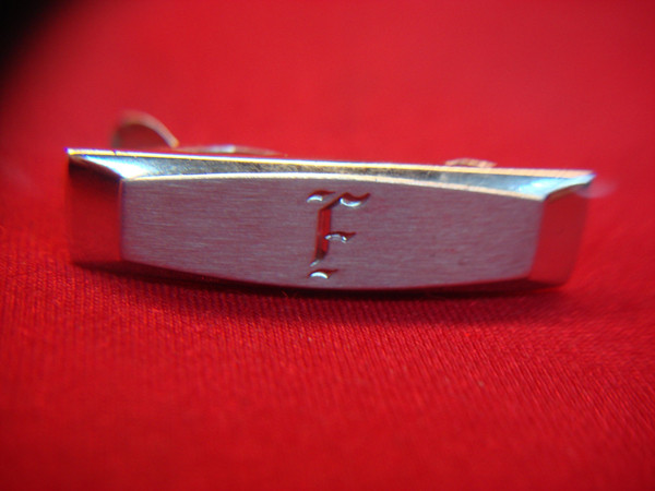 Vintage Hickok Silver Tone Tie Clip with Initial 'F' -  1 1/4 Inch, Excellent Condition #211