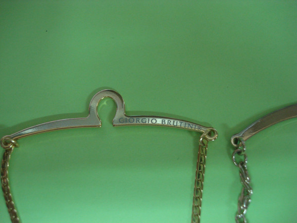 Vintage Gold Tone Button Tie Clip Chains Set - Estate Find (Excellent Condition)