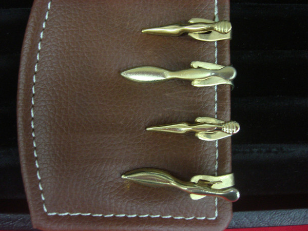 Vintage Gold Tone Tie Clip Set of 4 - Unique & Unusual Lot #232