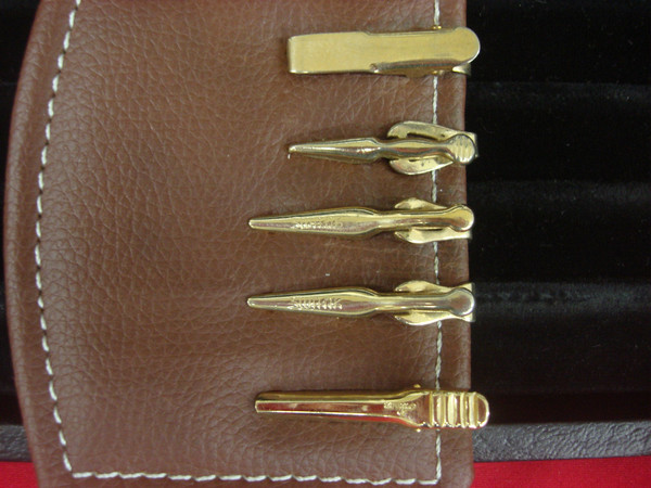 Vintage Gold-Tone Tie Clip Lot of 5 - Unique & Unusual Set #250