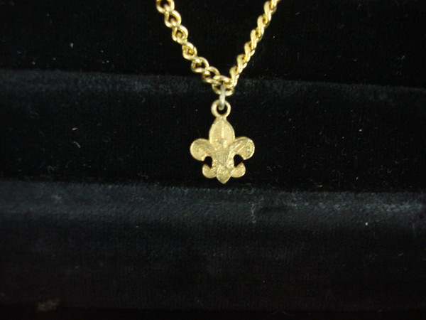 Vintage Boy Scouts Gold-Tone Tie Bar Chain - Unique Scouting Gift #263