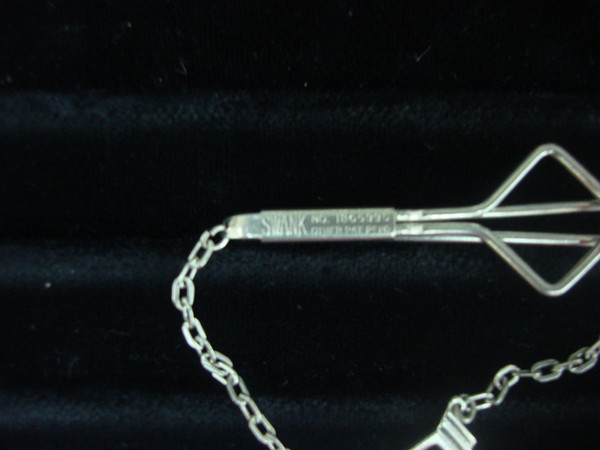 Vintage Swank Silver Tone Tie Bar Chain - Classic Designer Accessory #276