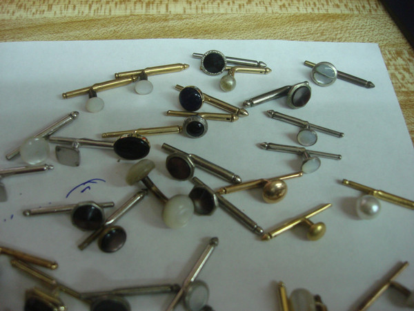 Vintage Shirt Stud Lot of 50 - Estate Find, Mixed Singles & Pairs