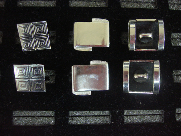 Vintage Silver Tone Cufflinks - Set of 3 Unique Pairs #286
