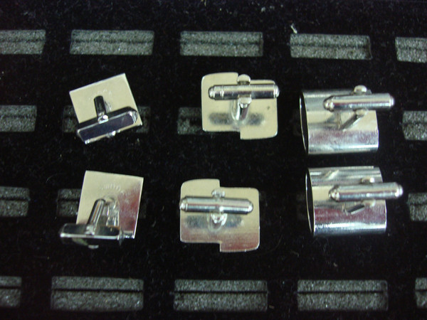 Vintage Silver Tone Cufflinks - Set of 3 Unique Pairs #286