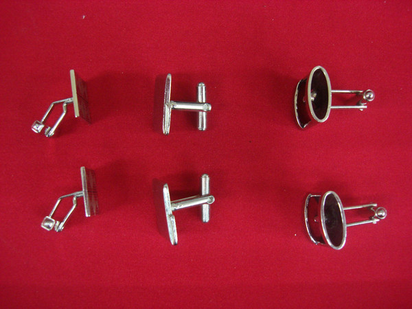 Vintage Silver Tone Cufflinks - Set of 3 Unique Pairs #286