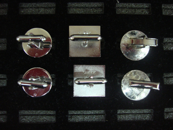 Vintage Silver Tone Cufflinks - 3 Unique Pairs (Set of 6)
