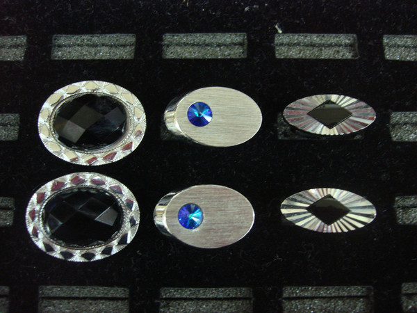 Vintage Silver Tone Cufflinks Set of 3 - Unique & Stylish #289