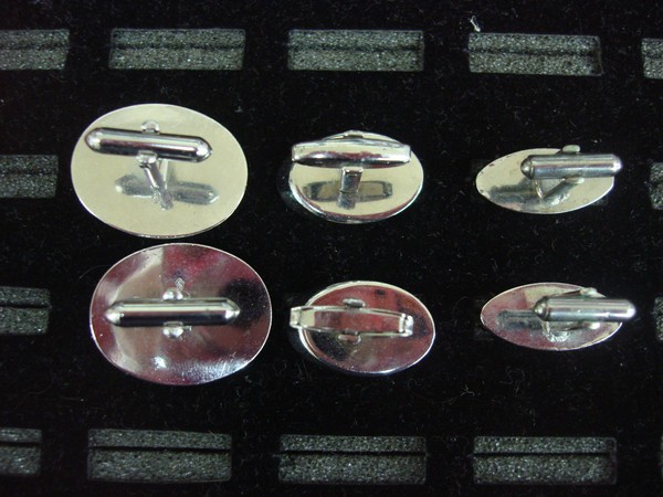Vintage Silver Tone Cufflinks Set of 3 - Unique & Stylish #289
