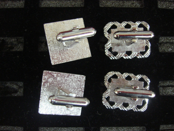 Vintage Silver-Tone Cufflinks (2 Pairs) - Unique & Elegant Set #291