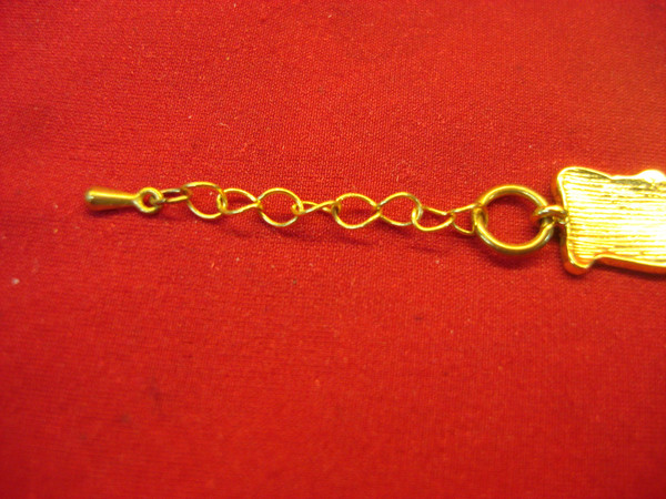 Vintage 10 Commandments Bracelet - Gold Tone Metal, 7-8 Inch