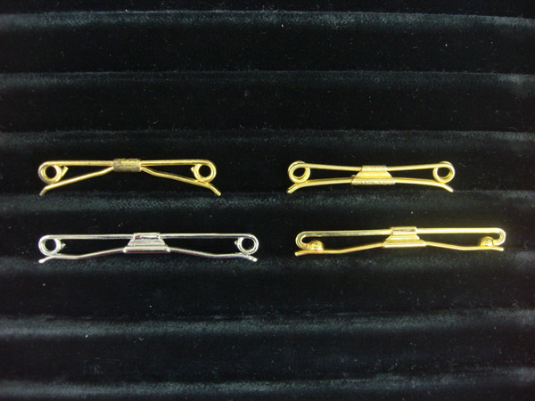 Vintage Gold & Silver Collar Bar Stays - 5 Piece Set (Unique Lot #305)