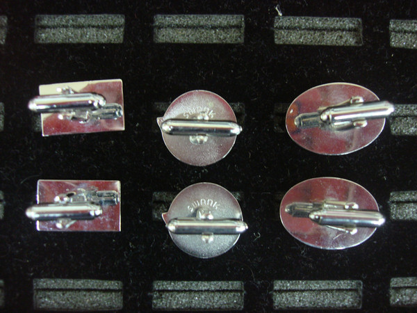 Vintage Silver-Tone Cufflinks - 3 Unique Pairs (#307) - Excellent Condition