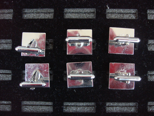 Vintage Silver Tone Cufflinks - Set of 3 Pairs, Unique & Stylish